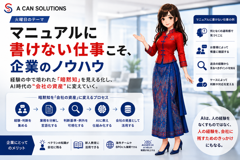 マニュアルに書けない仕事こそ、企業のノウハウ